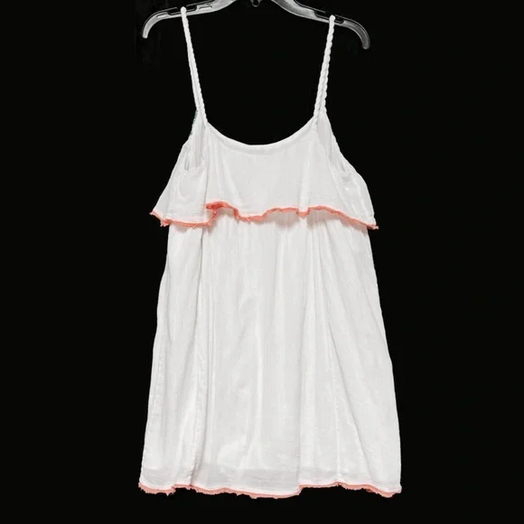 Free People Embroidered Mini Slip Dress Gauze White Crochet Beach Party XS Boho - Picture 3 of 14